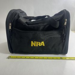 NRA Black  Duffle Bag 14” × 10” × 9” Overnight Travel Weekend Duffel