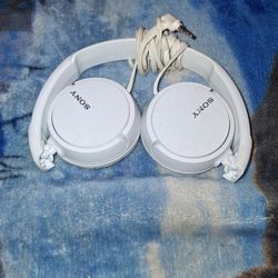 Sony Wired White Headphones