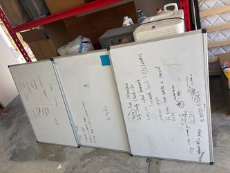Whiteboard writing, for class use, three pieces for $30 total