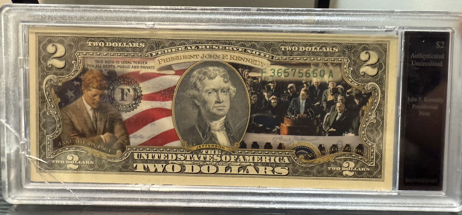 $2 Dollar Colorful Note
