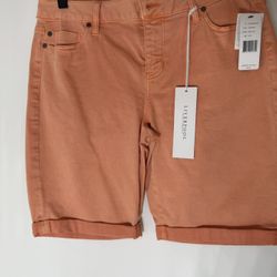 Liverpool Peach Bermuda Shorts Size 10 NWT