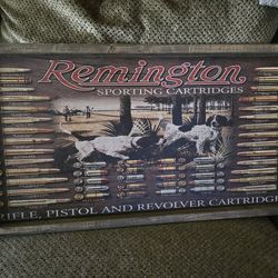 Framed  hand crafted Remington cartridge chart