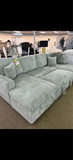 Sectional Pull Out Bed with Double Storage Chaise
