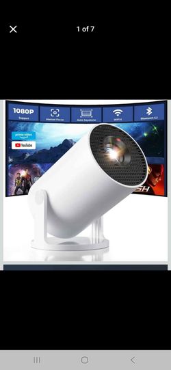 Mini Projector WiFi Bluetooth 1080P Smart Portable Ceiling Projector with Apps