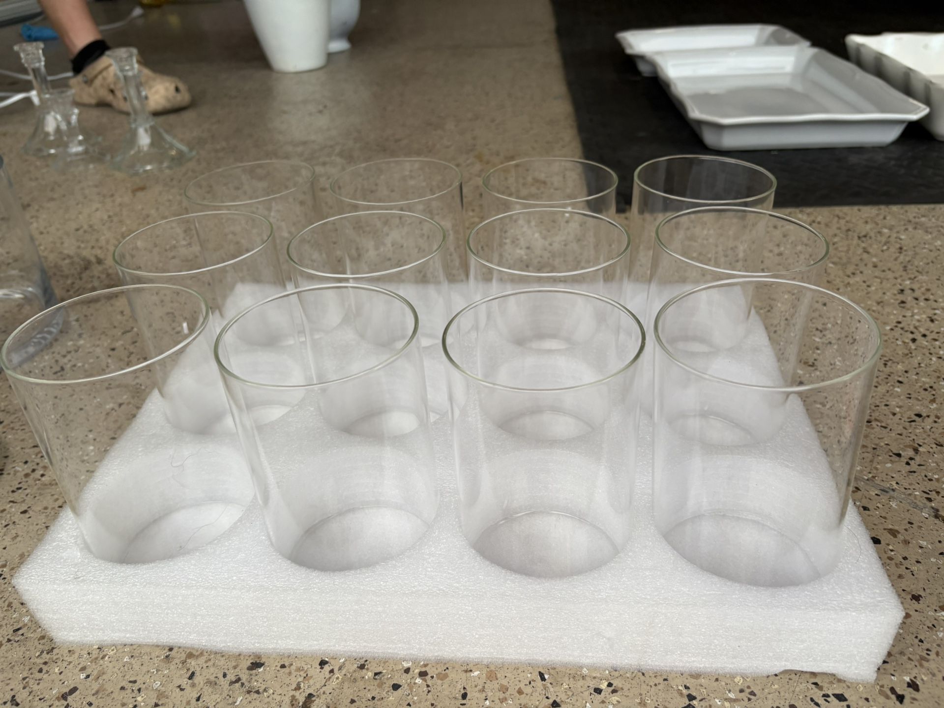 NEW Libbey 6.5” Glass Cylinder Vases – Set of 12