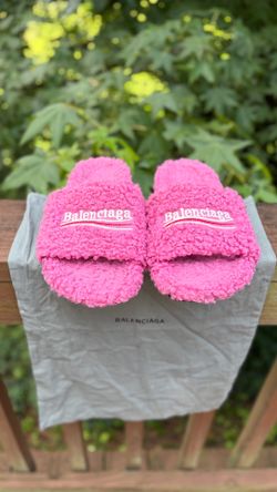 Pink Balenciaga Slides