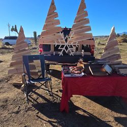 Cedar Christmas Trees & Snow Flake