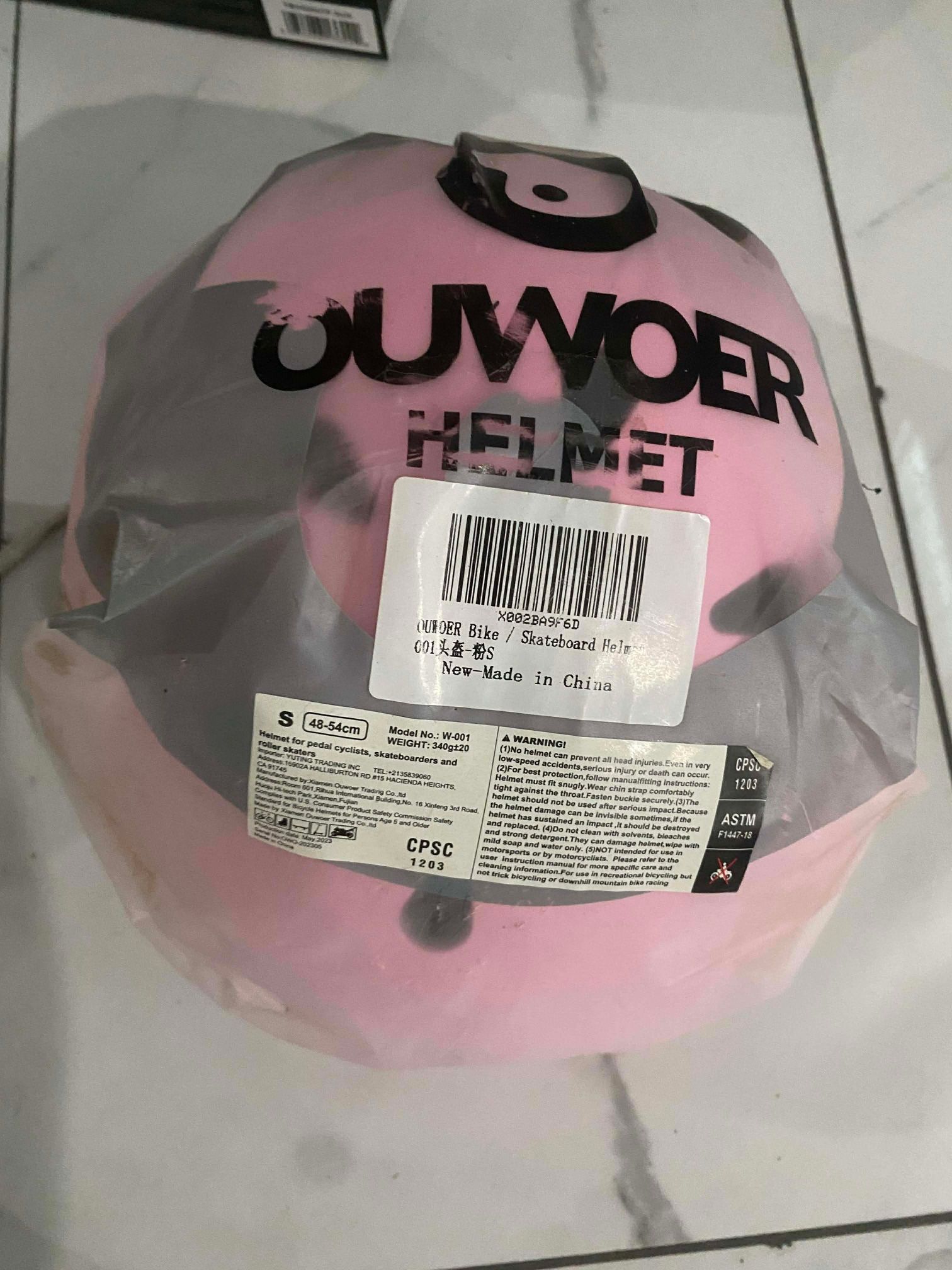 Pink Kids Bike Skate Helmet OUWOER Small 48-54cm
