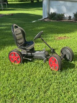 Black pedal car