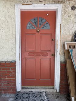 36” solid wood entry door