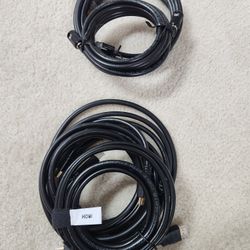 HDMI and CAT Coxial Cables 