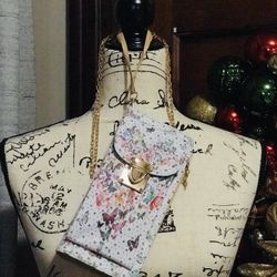 Abstract butterfly Cross-body Wallet
