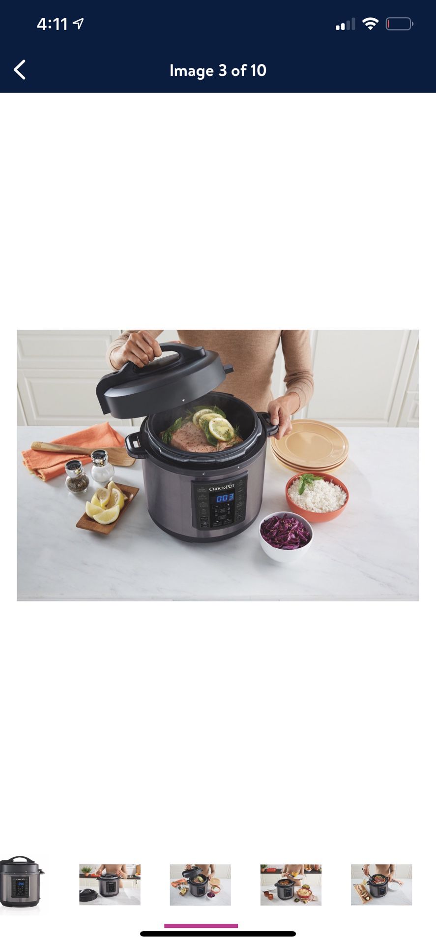 Crock-Pot 6 Qt 8-in-1 Multi-Use pressure cooker