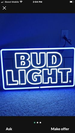 Bud light Neon Light For Man Cave 