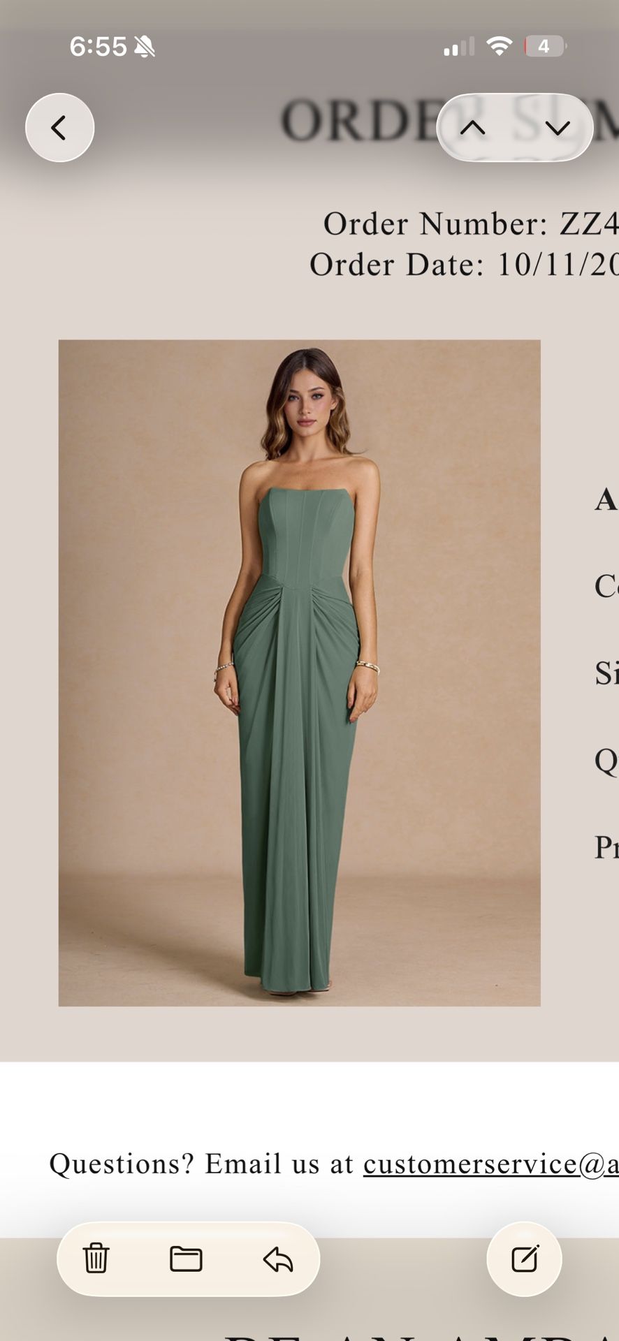 Formal Green Azazie Dress