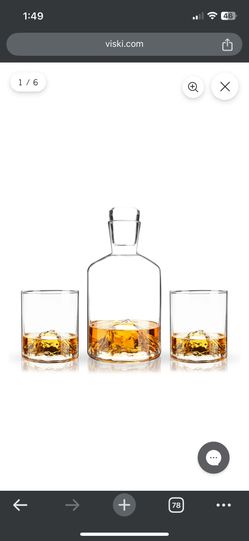 Viski Mountain Liquor Decanter 