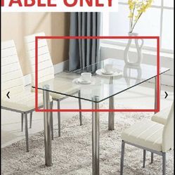 TABLE ONLY!! Ktaxon  Glass Top Kitchen Dining Table                         