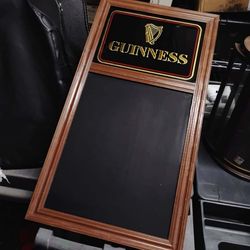 Genuine GUINNESS Beer Chalkboard Pub Menu Wall Hanging Sign Glass
