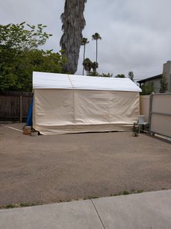 Canopy 10x17 built plastic roof