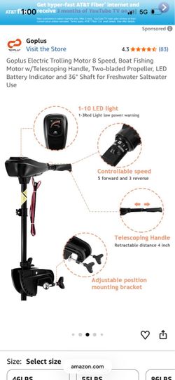 55lb thrust trolling motor.