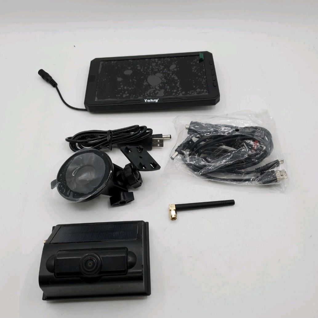 Solar Wireless Backup Camera for Truck, HD Magnetic RV Camera with 7” Monitor