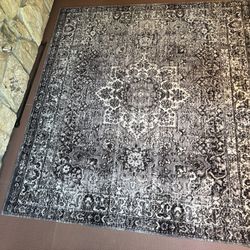 Drum N Base Vintage Persian Style Drum Rug Gray 6x5.25