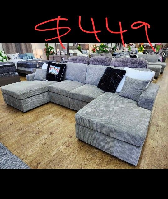Sectional Sofa Grey Color No Display Home & Garden