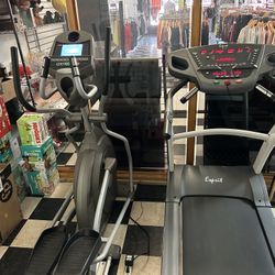 Elliptical and treadmill