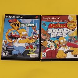 TRADE The Simpsons Hit And Run And The Simpsons Road Rage PlayStation 2 Video Games Tested 