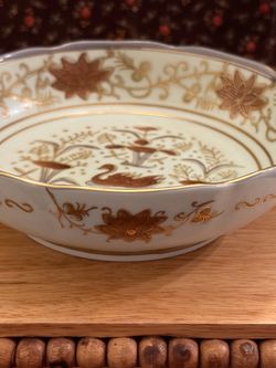 Vintage hand painted porcelain bowl