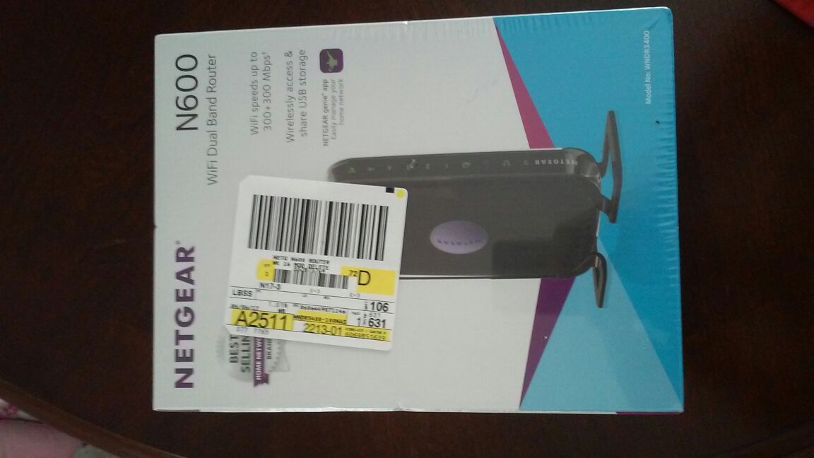 Netgear N600 WiFi dual band router for sale