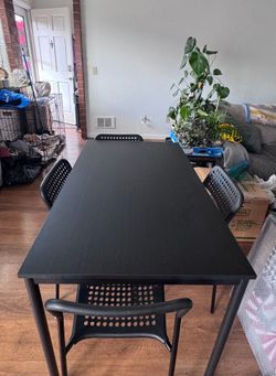 Small black kitchen table seats 4 ikea