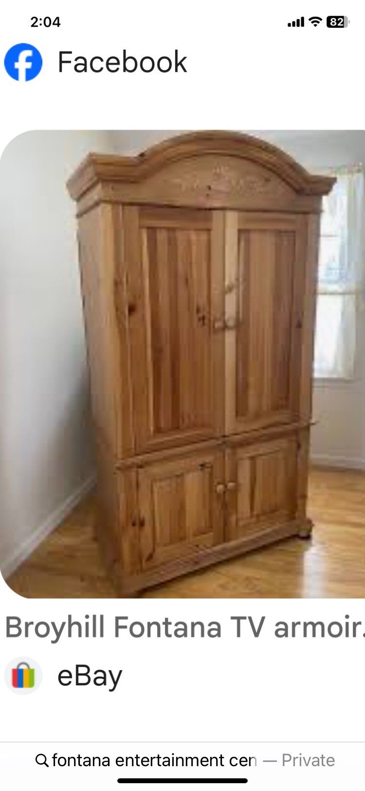 Broyhill TV Armoire, Excellent Condition