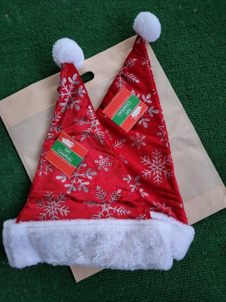 velvet Christmas Santa hats