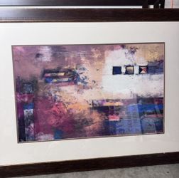 Large wood frame picture
