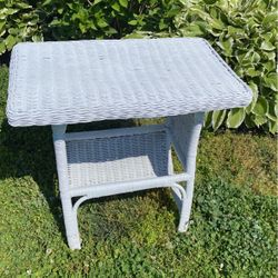 Wicker End Table