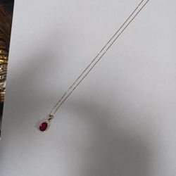 10 K Necklace With Pendant 