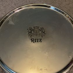 RITZ Hotel Vintage Silver Cake Plate Platter Table Wedding Birthday Party Centerpiece
