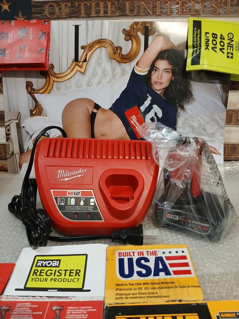 NEW MILWAUKEE M12 CHARGER AND BATTERY