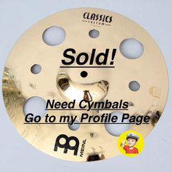💥 12” Meinl Classics Custom Trash Cymbal For Drum Set