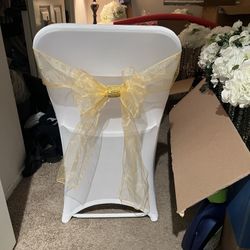150 Gold Sashes For Party Chairs. 