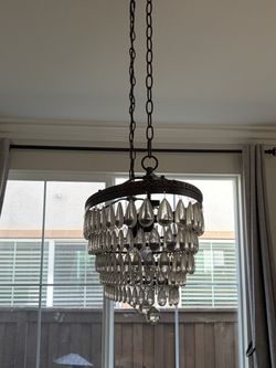 Matching Round and Oval Teardrop Crystal Chandeliers