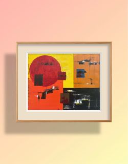 Original  Acrylic abstract decorative paintings on canvas 11x14