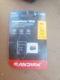 Sandisk  512 gb micro SD card with adapter