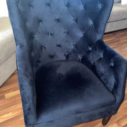 Accent Chair Dark Blue 