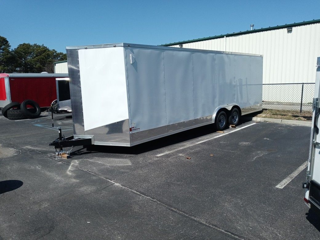 8.5x24ft Enclosed Vnose Trailer New 2022 Model Car Truck ATV UTV Moving Motorcycles Bikes Storage Traveling Cargo Hauler o