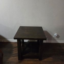 Dark Wooden Side Table Refurnished