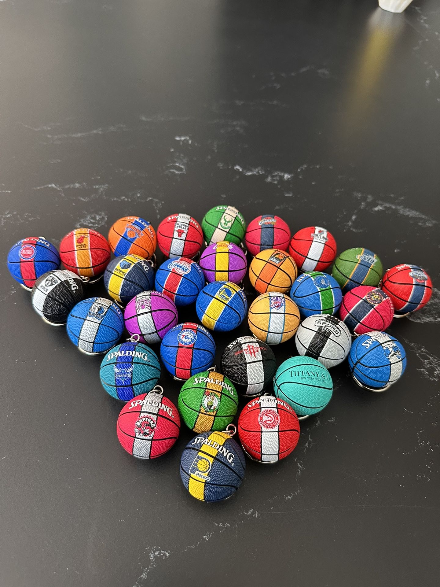 NBA 3D Basketball Team Keychain