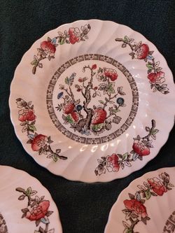 Vintage Myott Fine Staffordshire Ware Indian Tree Bread Plate 8" $15 EACH