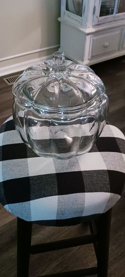 Glass Pumkin Candy Dish